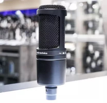 Store Special Product - Audio-Technica - AT2020 Cardioid Condenser Microphone - Black
